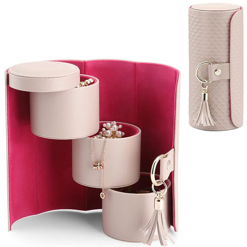 Layered Travel Jewelry Case, Luxury Leather Jewelry Storage Box, 3 Layer Jewelry Organizer For Travel, Jewelry Storage Box