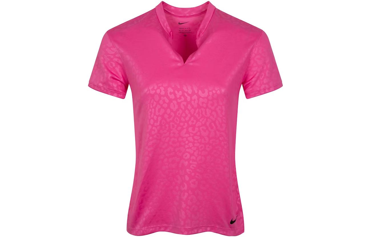 

Nike T Shirts Women s Pink V Neck Moderate Straight Fit DO6768-684 XL