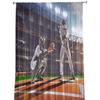 Sports Baseball Pitch Athlete Curtain For Living Room Transparent Tulle Curtains Window Sheer For The Bedroom Accessories Decor