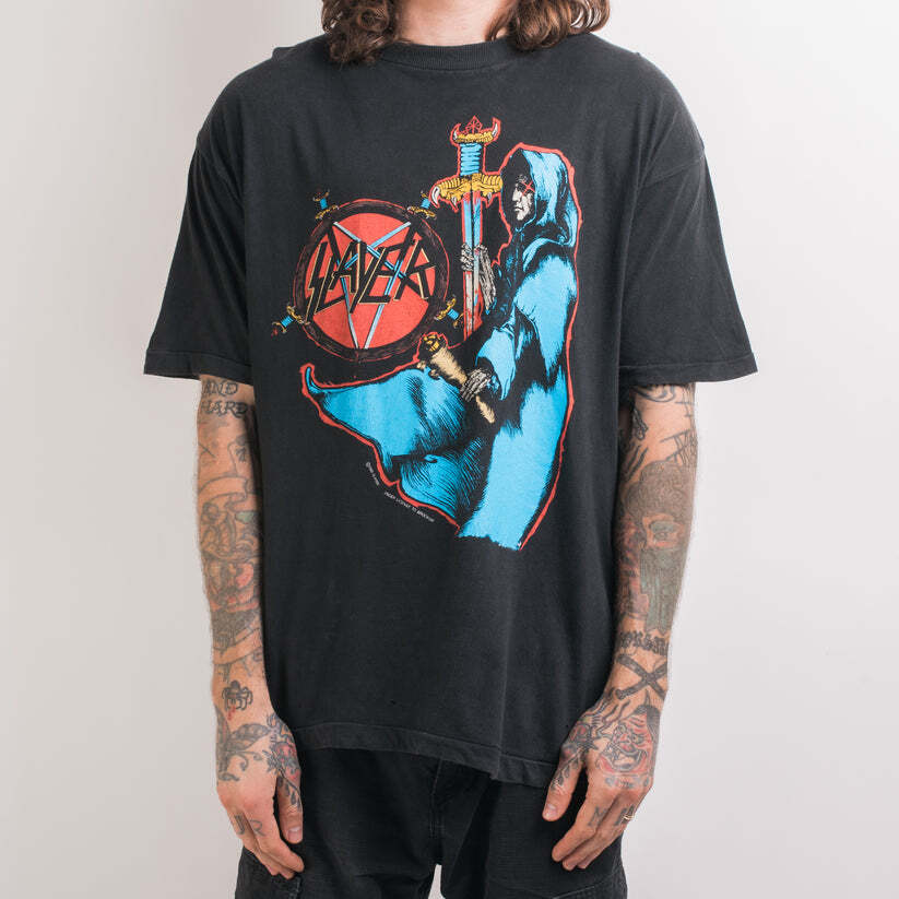 Vintage 1990 Slayer Spill The Blood Black T-Shirt Unisex All Size AHN02058 Unisex T-Shirt