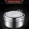 304 Food-Grade Stainless Steel Round Lunch Box