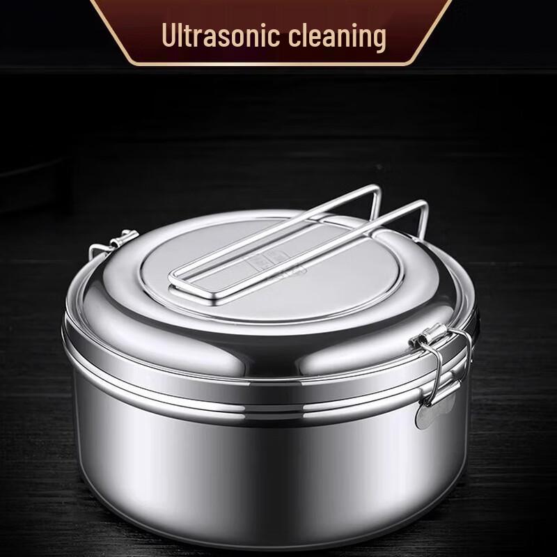 304 Food-Grade Stainless Steel Round Lunch Box