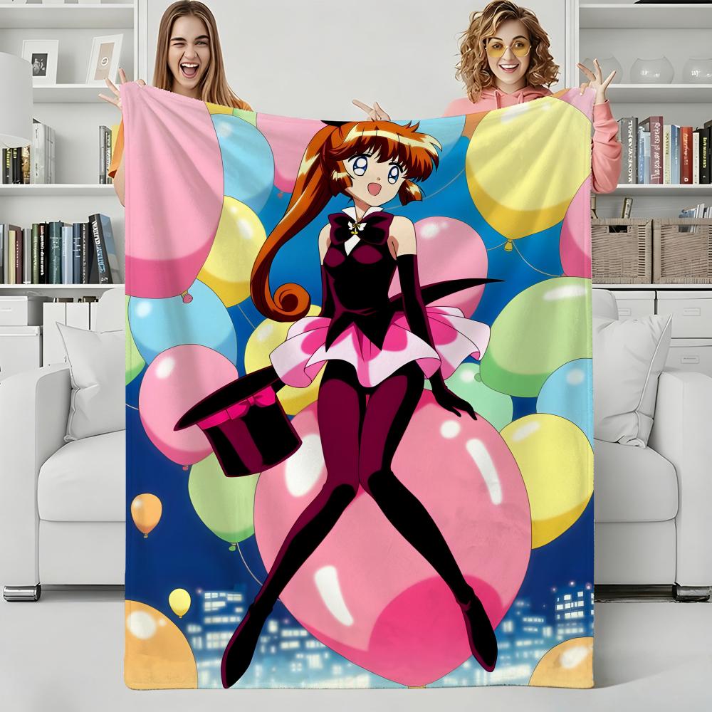 Anime S-Saint Tail Throw Flannel Blanket Perfect for Sofa Office Bed Travel Sleep Read Relax Camping four season use