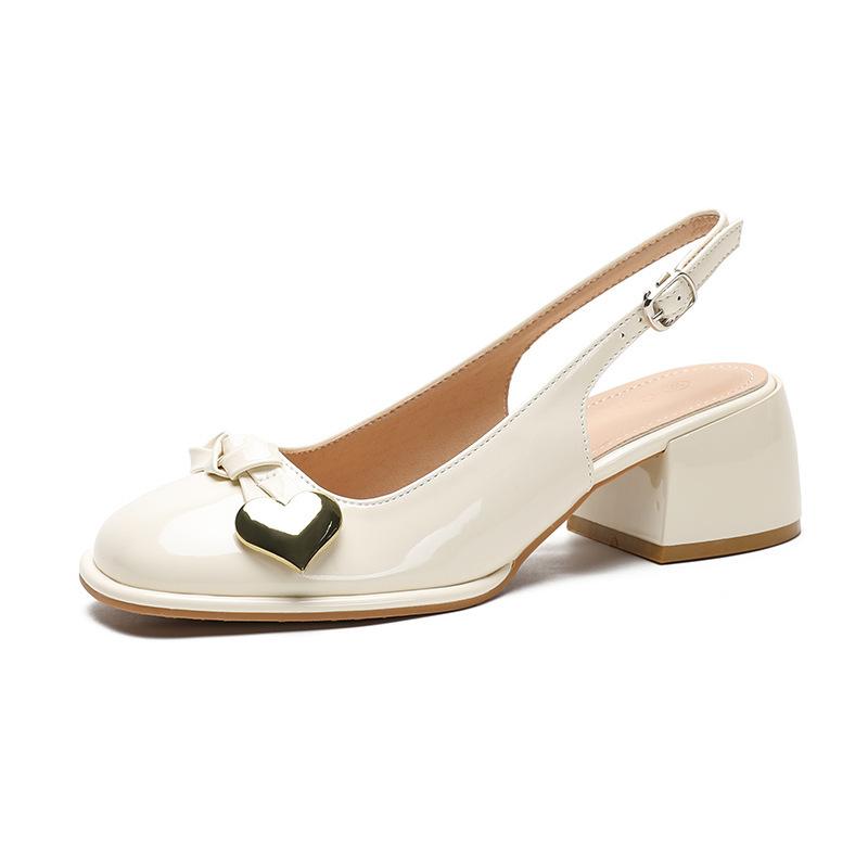 

Leather flat for Huizhou women s shoes heels empty cool slippers outside wear summer new bag head sandals women 34 абрикосовый