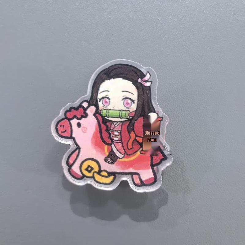 Year of the Horse Demon Slayer Cartoon Acrylic Double-Sided Tomioka Giyu Folder Clip