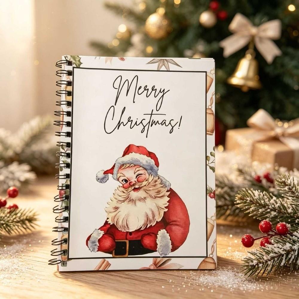 Libro de Tarjetas de Regalo de Navidad con Espiral Cuaderno de Regalo de Navidad DIY Celebración en Casa