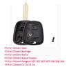 X Autohaux Auto 2 Buttons Uncut Insert Key Fob Case Remote Control Shell Car Accessories for Peugeot 106 107 206 207 306 307
