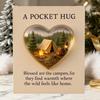 Camping Pocket Hug with Inspirational Cards Heart-Shaped Hiking Pocket Hug Keepsake Token Hikers Campers Nature Enthusiasts Gift