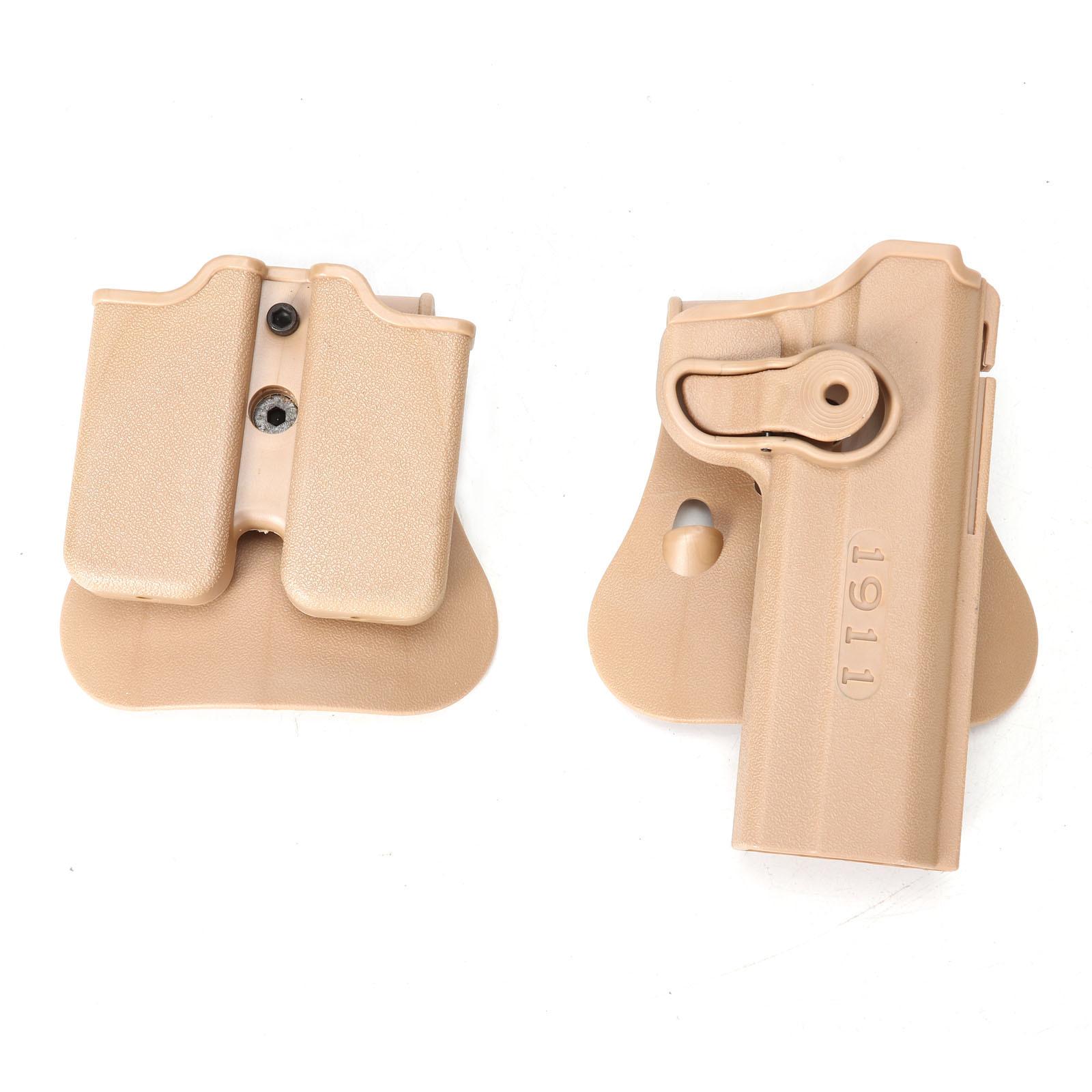 

Тактична відтяжна кобура для зовнішнього використання CS Field Plastic Magazine 1911/M92/G17 Glock Quickdraw Holster 1911 хакі