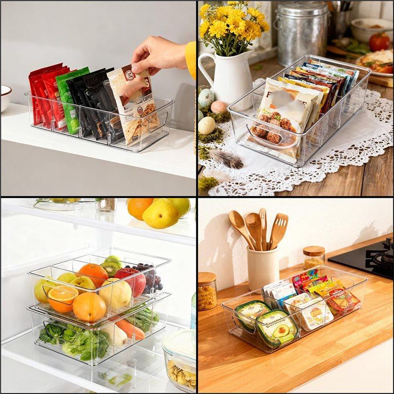 ABBP-For Kitchen, Pantry, Cabinet, Countertop Storage- 2 Pcs For Seasoning Packet Organizers Featuring Detachable Dividers
