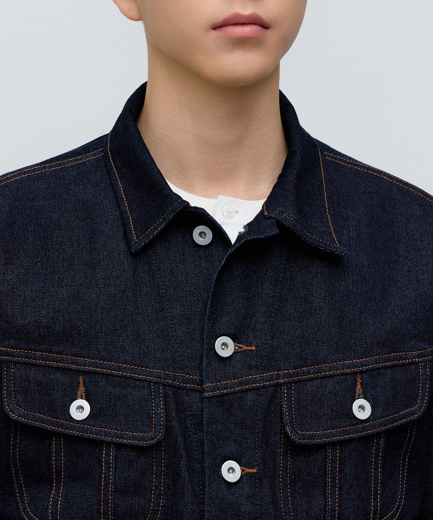 Musinsa Standard Prairie Denim Trucker Jacket [Deep Indigo]