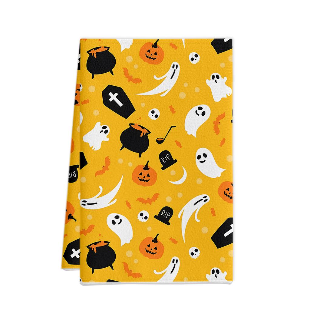 Halloween Towel Ornament Gift Microfiber Printing Kitchen Towel Special Dish Towel Rag