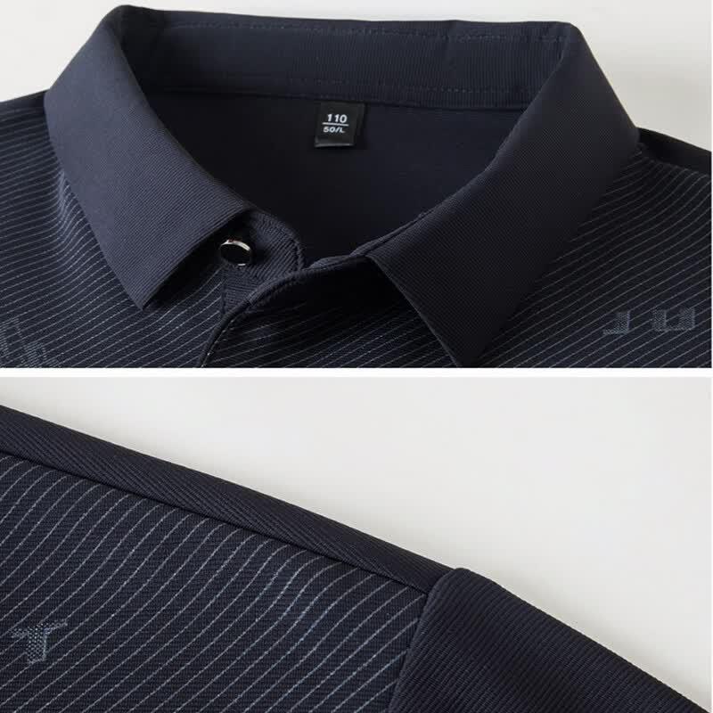 TUCANO Men's Knitted Long Sleeve Polo Shirt