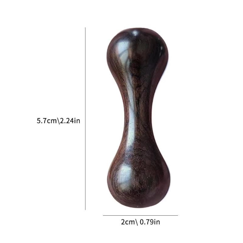 Natural Sandalwood Dual Head Facial Massager Smooth Surface Ergonomic Handle For Daily Acupressure Skincare Relaxation