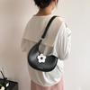Large Capacity Flower Shoulder Bag Dumpling Shape Women Underarm Bag Half-moon Bag  Streetwear