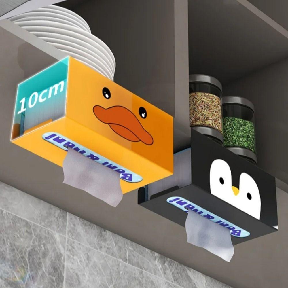 

2 шт. Желтая утка диспенсер для салфеток подвесная вешалка для салфеток креативный держатель для бумажных полотенец бытовой Duck