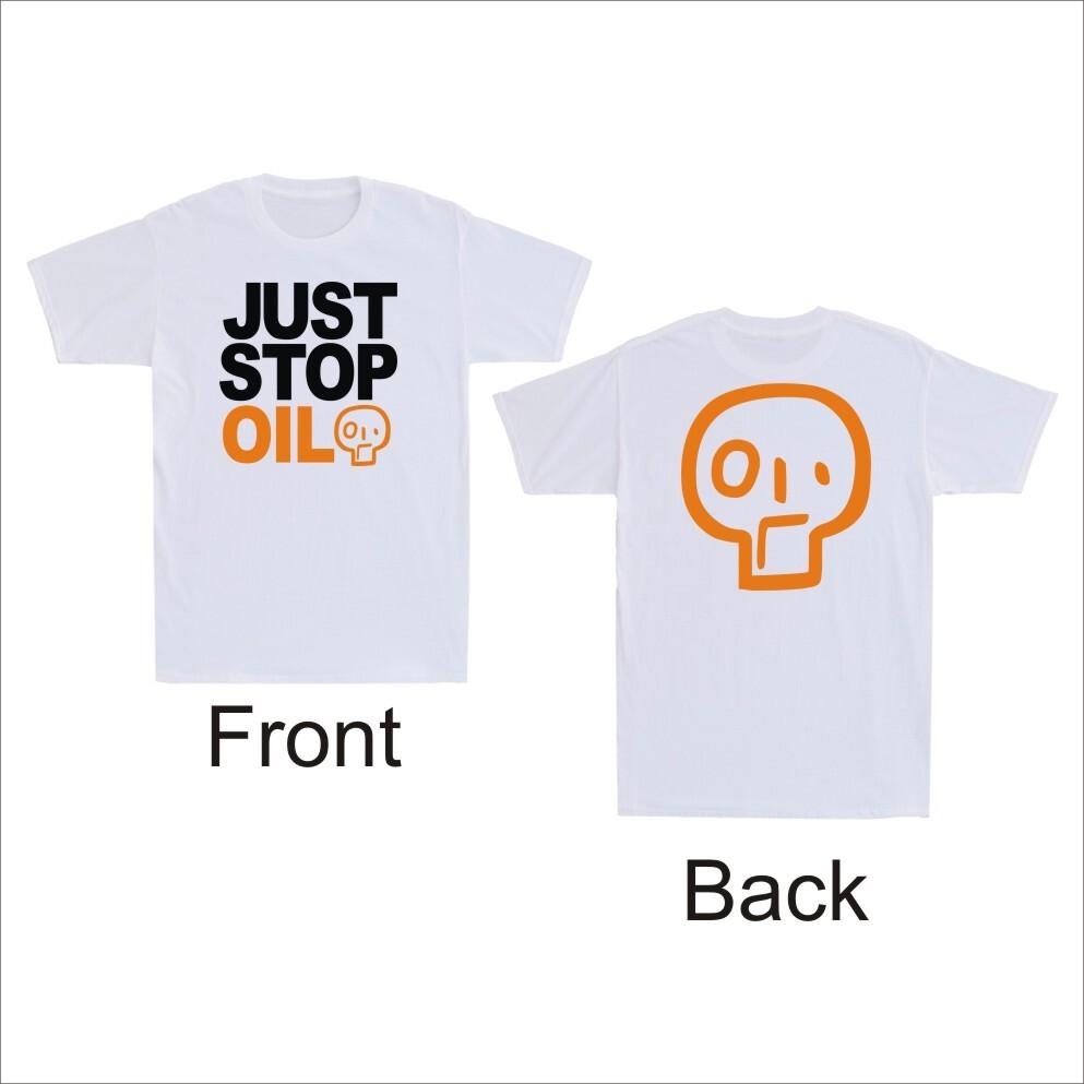 Just Stop Oil Environmental Protest Save The Earth Front & Back Men s T-Shirt S
