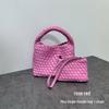 Niche Handwoven Phone and Coin Crossbody Bag: Mother-Child Collection