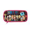 One Piece Double Layered Pink Blue Pencil Case Makeup Bag Pen Bag Student Big Monkey D. Luffy Supplies Zipper Pencil Pouch