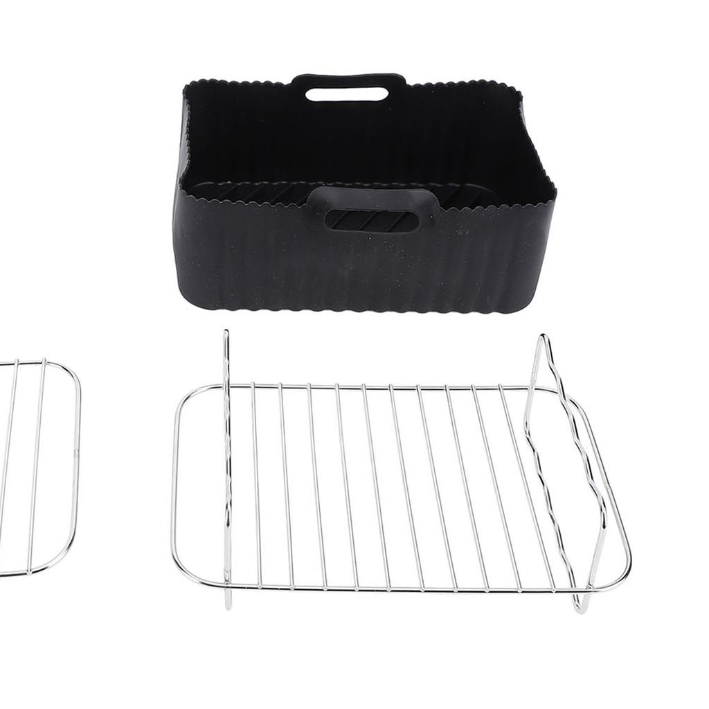 12 Buc. Accesorii Friteuză Rack pentru Friptură Coș de Silicon Perie Clește Set de Frigărui cu Folii de Hârtie