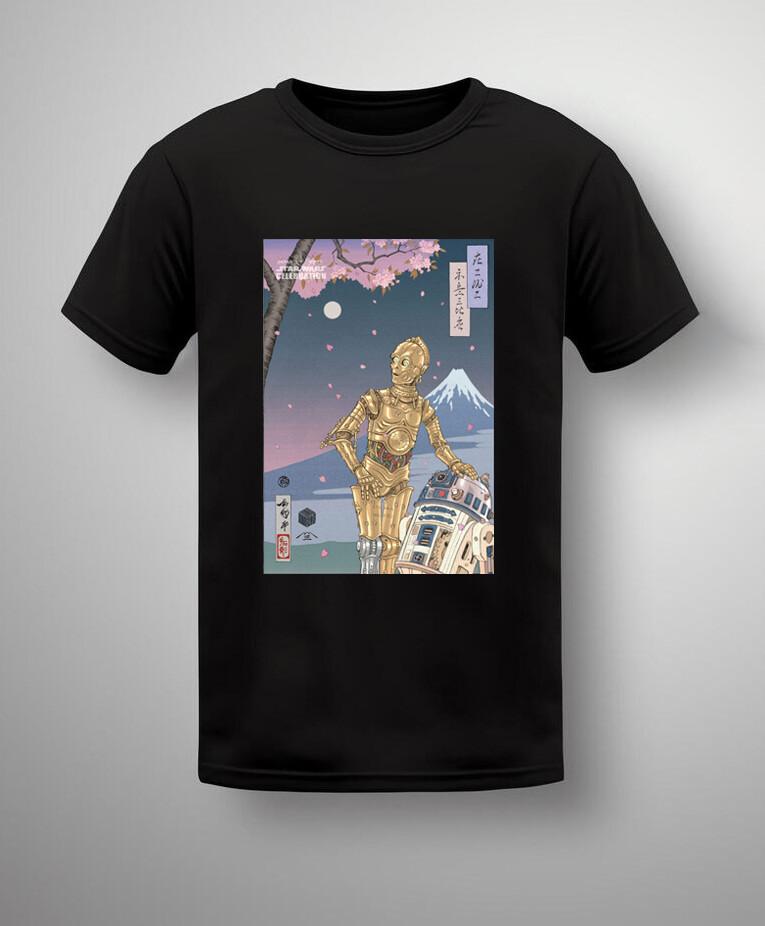C-3Po And R2-D2 Star Wars Celebration Japan 2025 Badge Art Poster Shirt Unisex L