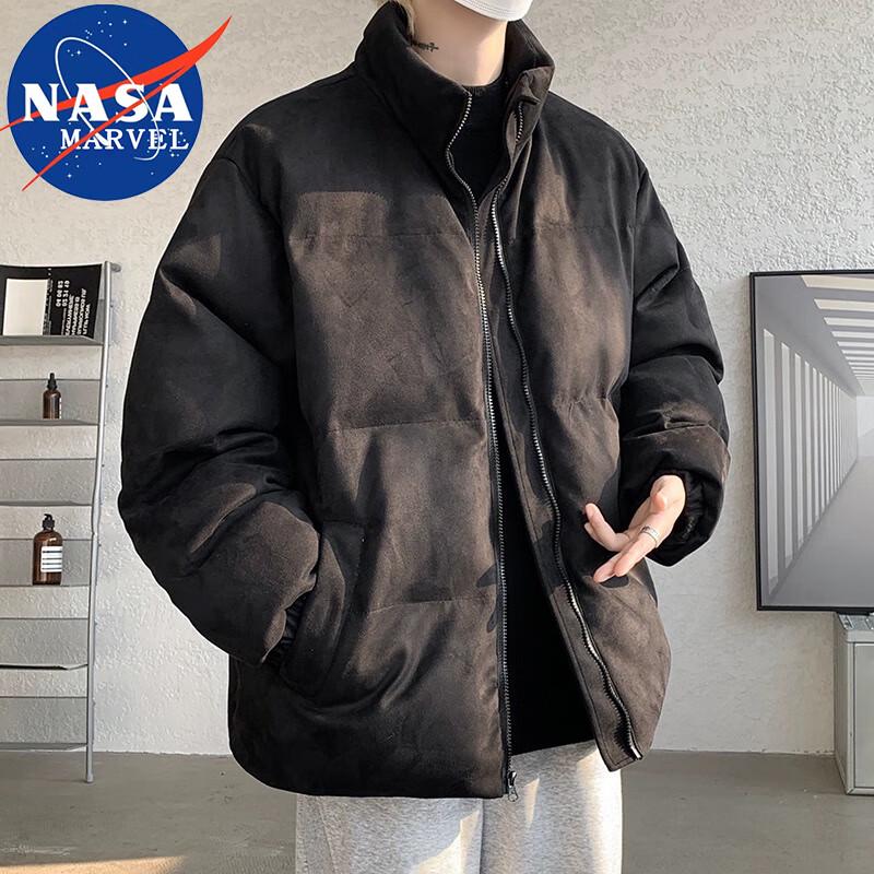NASA MARVEL Herren Casual Stehkragen Wattierte Jacke