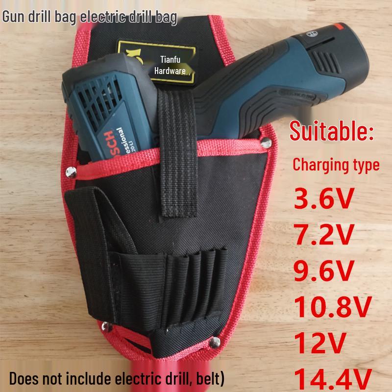 Bezdrátová vrtačka a elektrický klíč - Pasová brašna na nářadí - Oxfordská tkanina