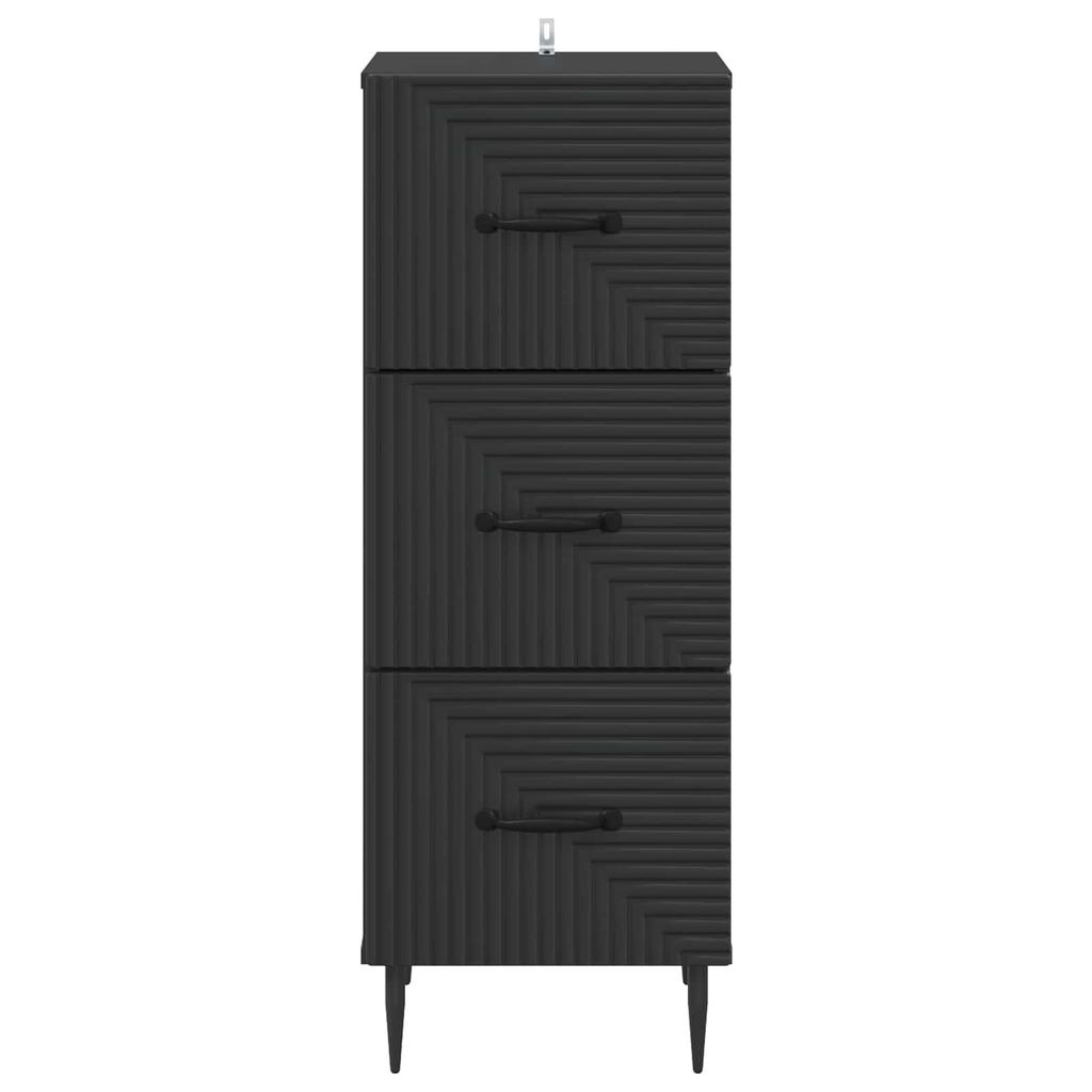 Drawer Cabinet Black 33 x 34.5 x 89.5 cm Particleboard