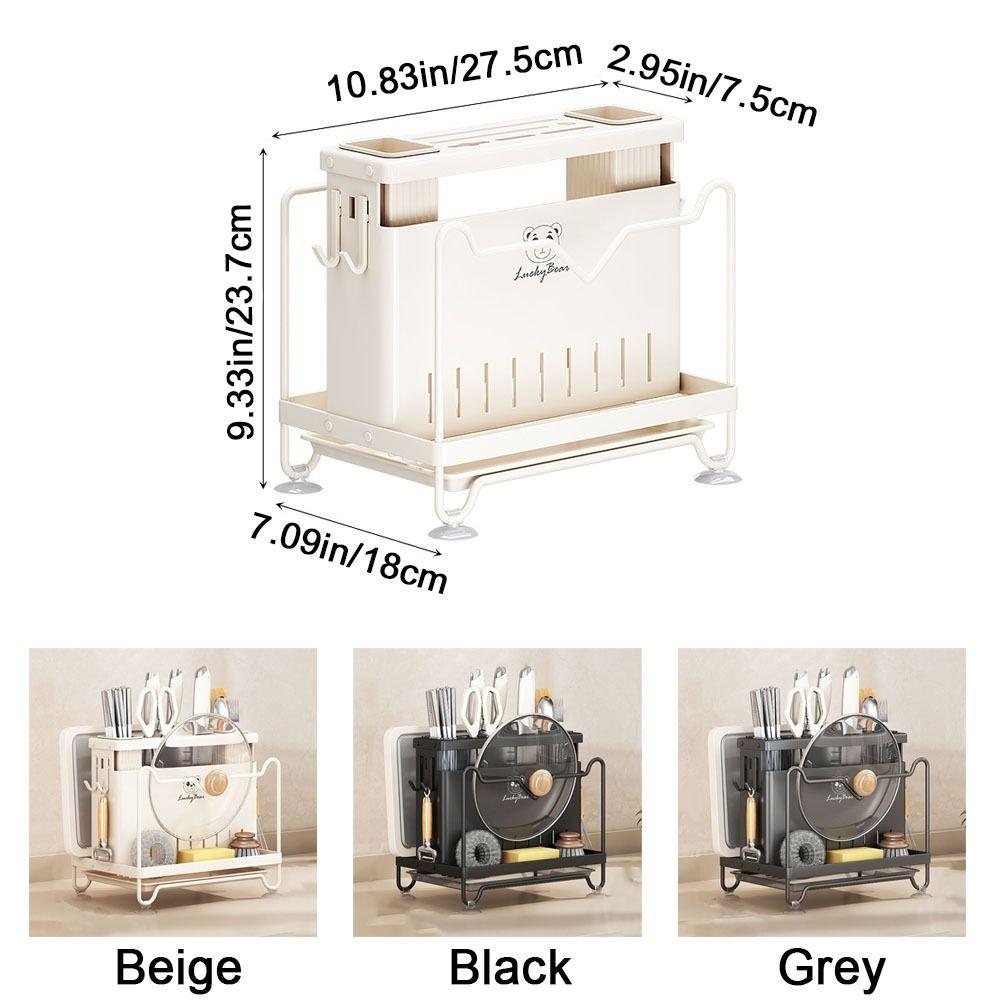 Stable Chopstick Bucket Large Capacity Cutlery Drying Rack Cutlery Organizer  for Home