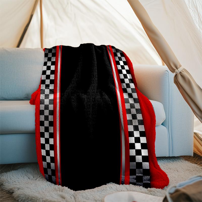 Racing Theme Printed Blanket - Perfect for Couch, Bed, Travel & Outdoor Use | Machine Washable, Cozy & Durable.