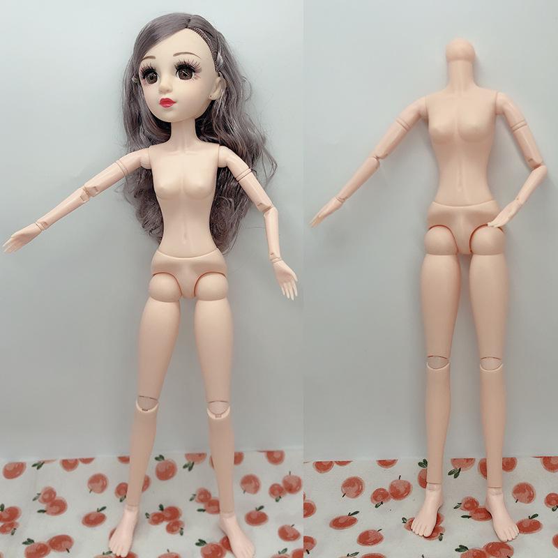 45cm/18-inch BJD Doll Body with Movable 23 Joints and 4-Point Hands, Includes Princess Clothes and Makeup for Customization