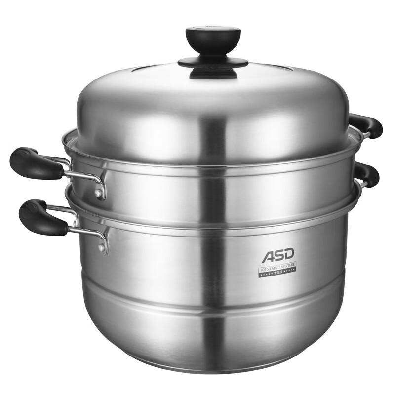 ASD 304 Stainless Steel Double-Layer Steamer Pot