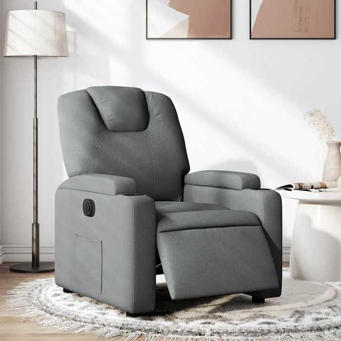 Maison Exclusive - Fauteuil inclinable électrique Gris foncé Tissu