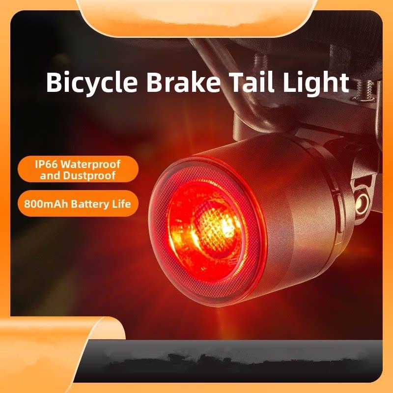 Rechargeable Bike Rear Light with Smart Brake Sensor, Long Battery Life, Safety Taillight for Road & Mountain Bike Night Cycling