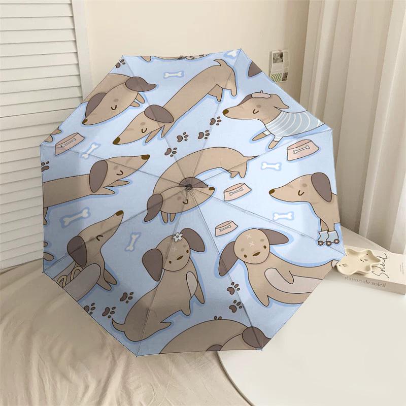 

1PC Dachshund Bone Umbrella-8-Rib Reinforced, Automatic Open, Lightweight & Durable, Fashion Accessory for Outdoor-L0310