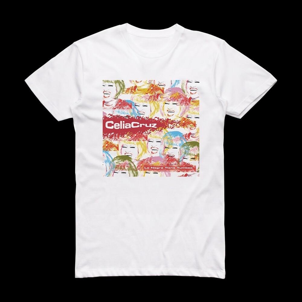 Celia Cruz La Negra Tiene Tumbao Album Cover T-Shirt White 100% Cotton S