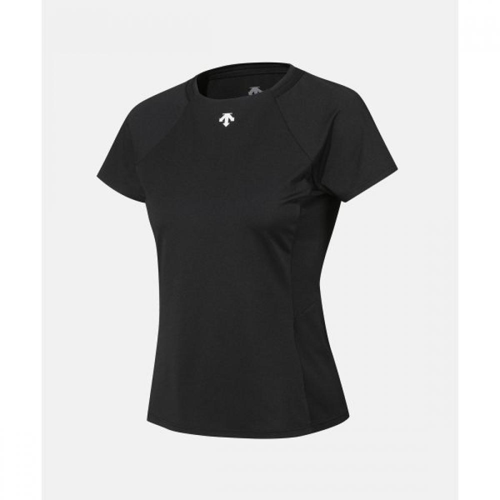 

DeScenTe Женская облегающая футболка с коротким рукавом черного цвета BLK0BLACK/80