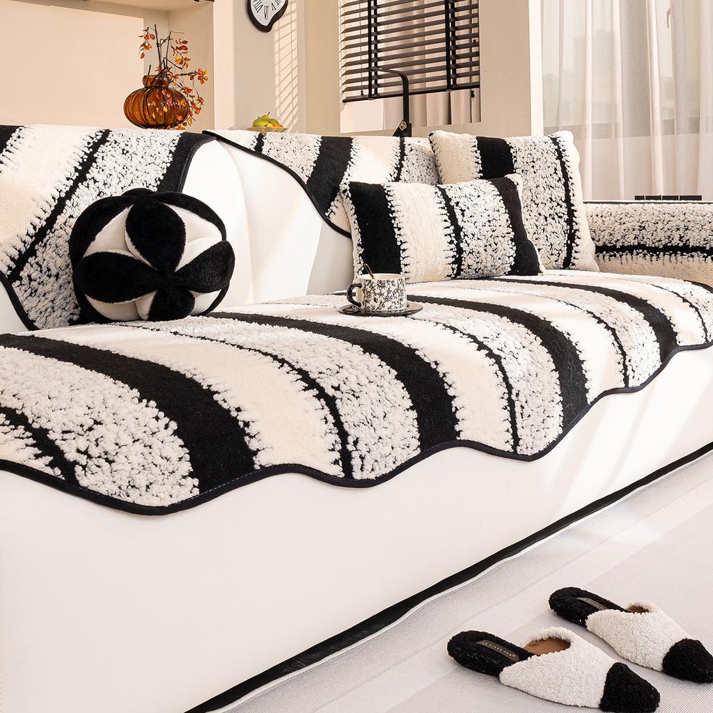 Shu Cotton Lint Special-Shaped Sofa Cushion Winter  New Seat Cushion Non-Slip Irregular Plush Sofa Cover Cross-Border