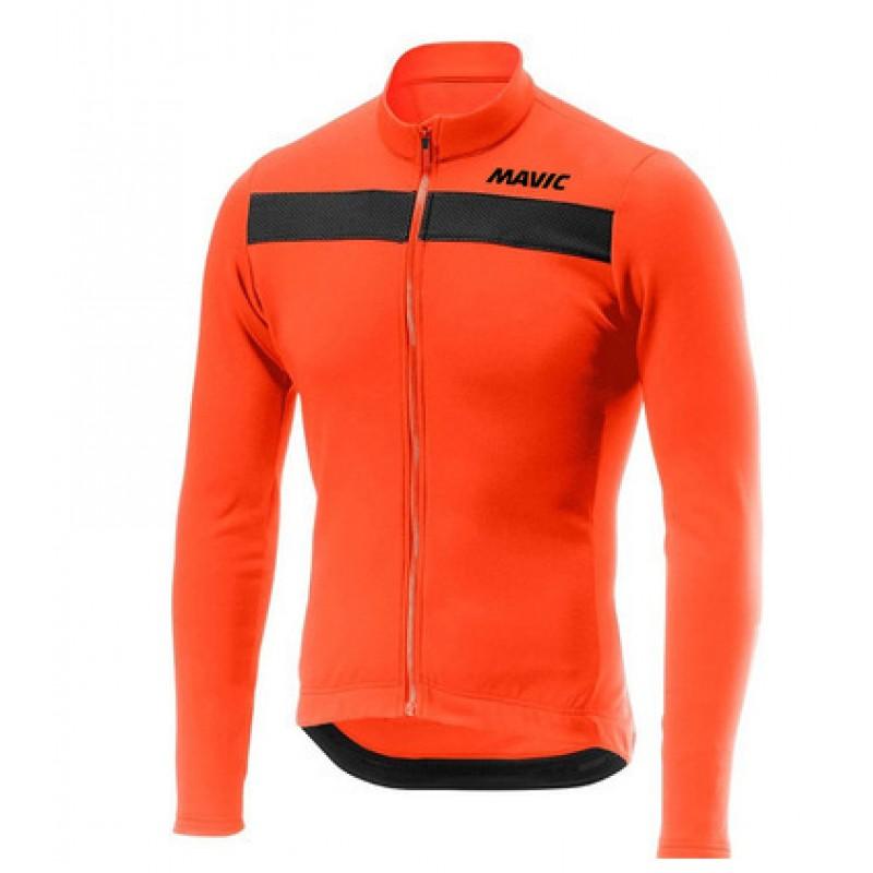 Fleece Thermal Cycling Jersey Winter Road Mountain Biking Unisex Warm Long Sleeve Bike Top