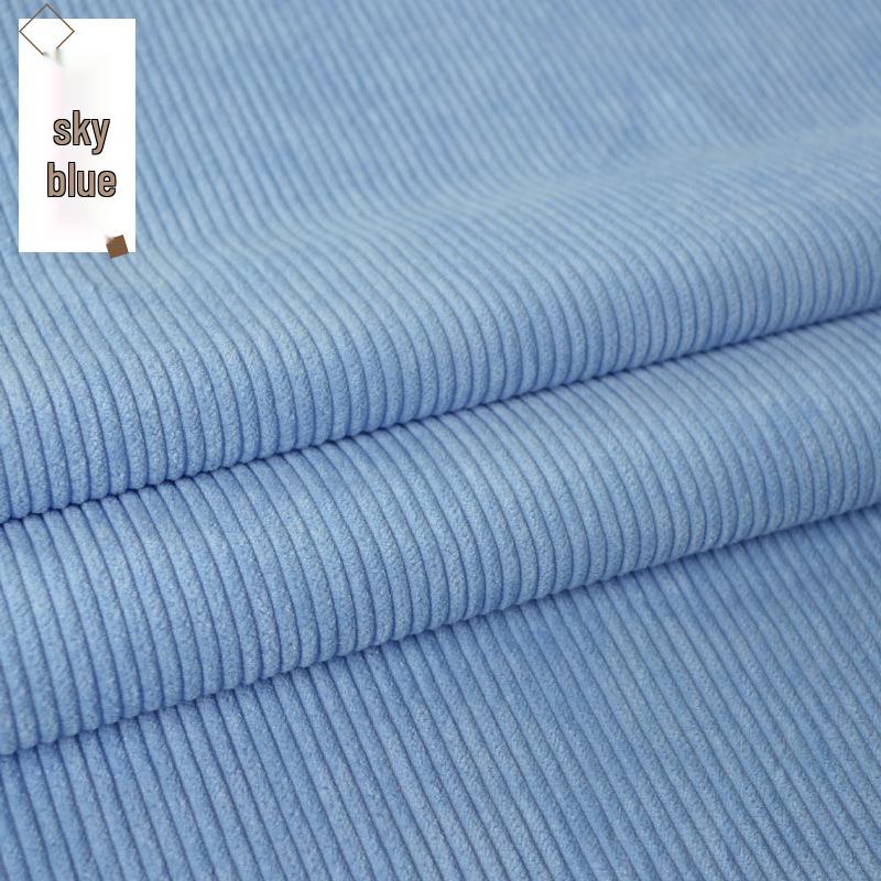 Solid-Color Ribbed Corduroy Jacket and Shirt-Smock in Silk Fabric