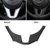 Copertura Decorativa per Volante Interno Stile Fibra di Carbonio Adatta per Mazda 3 Axela 2014-2017