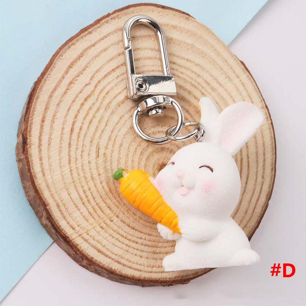 

Resin Bag Trinket Rabbit Car Pendant Key Rings Key Chain Pendant Keyring Ornaments Rabbit Key Chain D