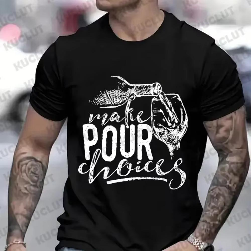 T-Shirt for Men Save Water Drink Wine Graphic Unisex Clothes Winery Trip Tshirt Wine Tasting Outfit Group Tops Wine Drinking Tee