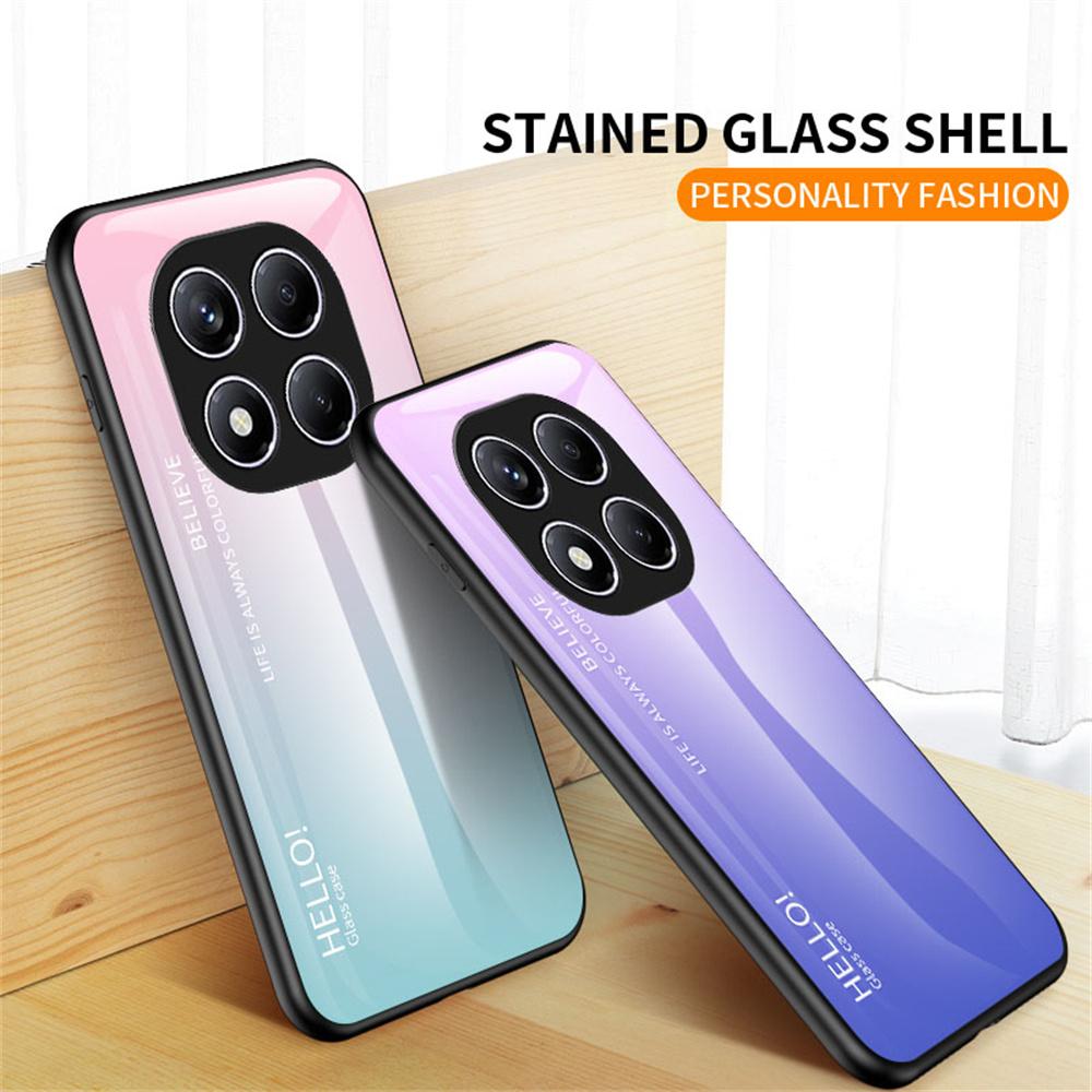 For Xiaomi Redmi Note 14 Pro 4G Case Anti-Scratch Tempered Glass+PC+TPU Phone Cover