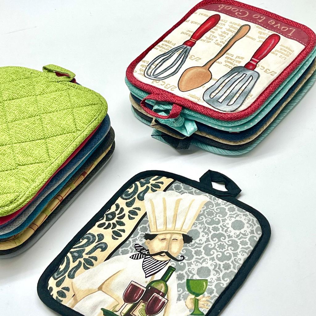 1Pc 17x22cm Rectangle Sewing Cotton Heat Resistant Pot Holder Pads Table Mat Placemat Kitchen Baking Tool