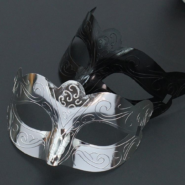 Metallicfarbene Maskerade-Maske Halbgesichtsmaske Maskerade-Augenmaske für Männer Frauen Halloween Maskerade Kostümzubehör