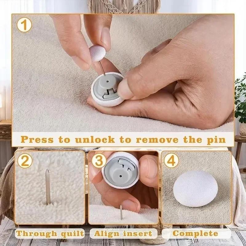 10-50x Quilt Fixing Clips Mushroom Round Fixing Clips One Key To Unlock Quilt Holder Bedroom Storage Supplies Prevent Shifting