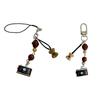 Playful Beaded Camera Bear Phone Lanyard Keyring With Alloy Charm Pendant For Casual Outfits And Gifts