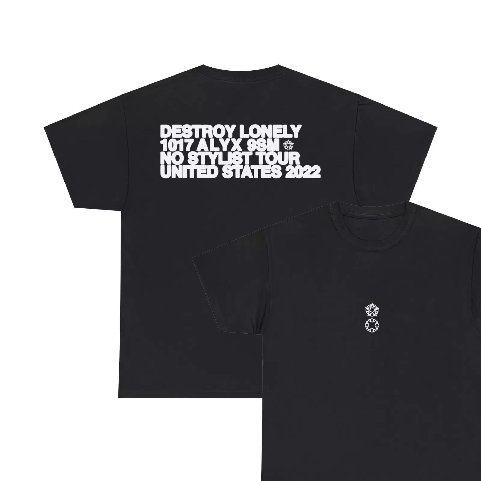 

Rapper Destroy Lonely No Stylist Tour Merch Cotton T-shirt Unisex Men Women Short Sleeve Fans Essentials Tee Casual Daily Tops 4XL