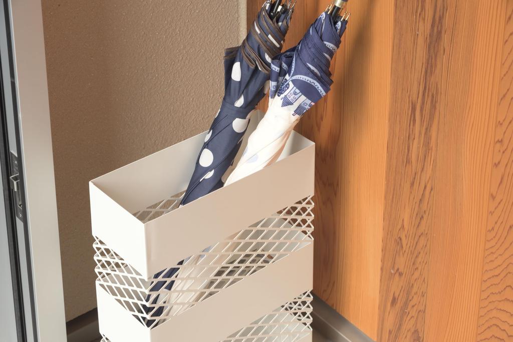 Azumaya-kk Umbrella Stand, White, Width 28 x Depth 12 x Height 41 cm (LFS-182WH)